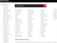 Tablet Screenshot of nissan-parts.net
